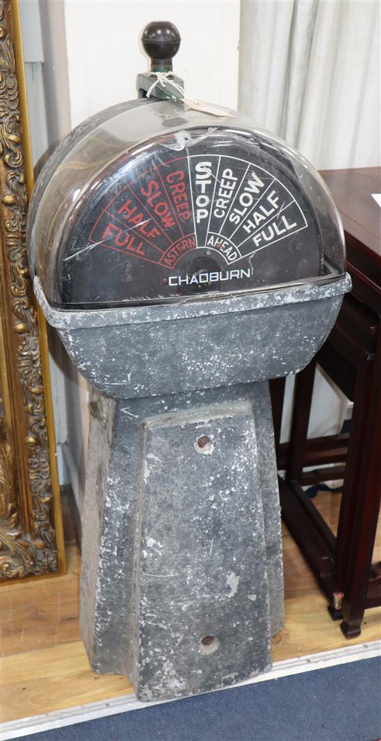 A vintage Chadburns ships binnacle H.90cm